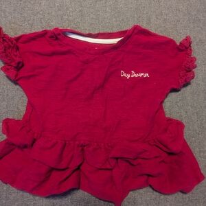 Daydreamer Kids Crimson Ruffle Tee